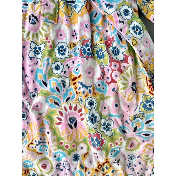 Lilly Pulitzer Dress VTG 1960s "the Lilly" Logo Floral Pink Multicolor Dress - Picture 9 of 13